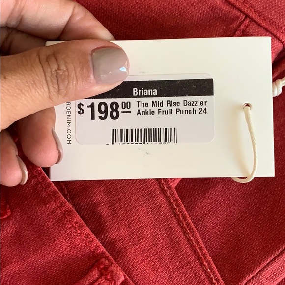 Mother mid rise dazzler ankle red jeans - Picture 7 of 11